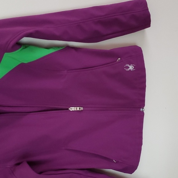 Spyder fleece full zip up jacket, snowboard gear, layering, women's size small. - Picture 3 of 7